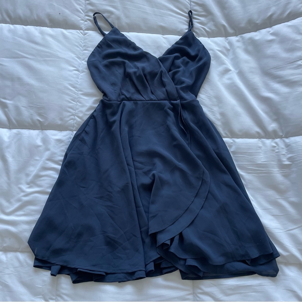 Navy Blue Flowy Dress